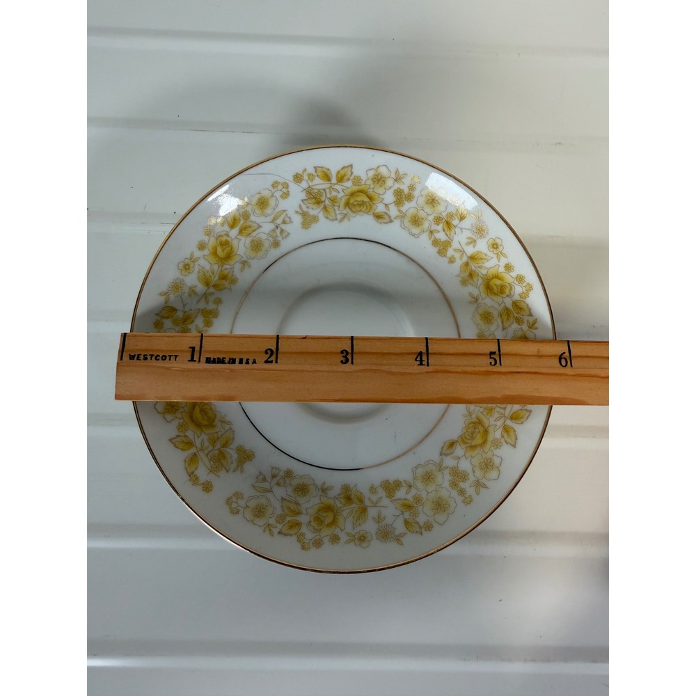 Chadds Ford Fine China Golden Rose Saucers Set of 4 Japan Vintage Gold Rim 5.75"